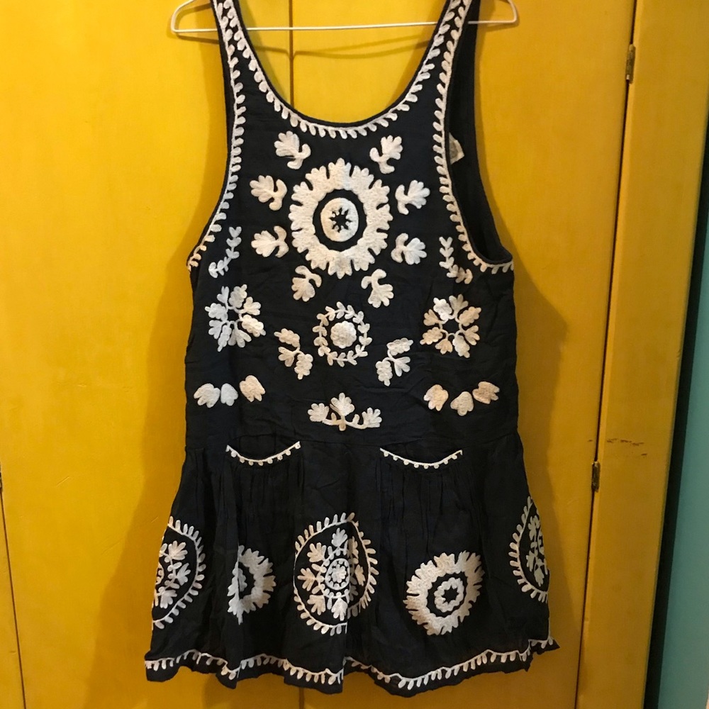 Free People Cover-up embroidered dress- size xs